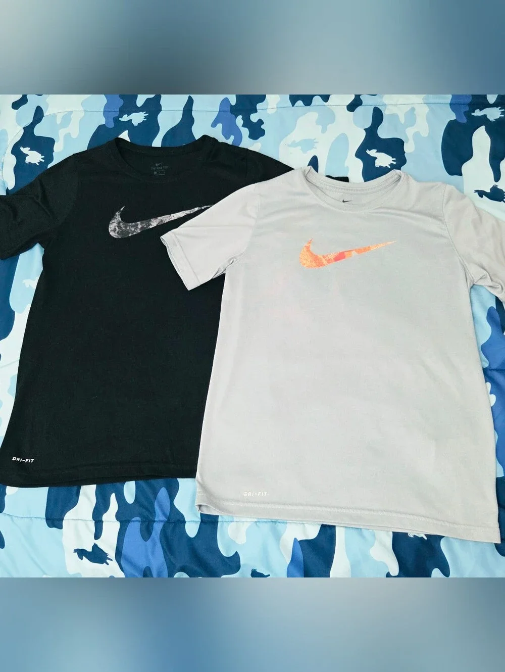 Nike Short-Sleeve Tee Pack - Black & Light Gray w. Classic Swoosh Kids YL